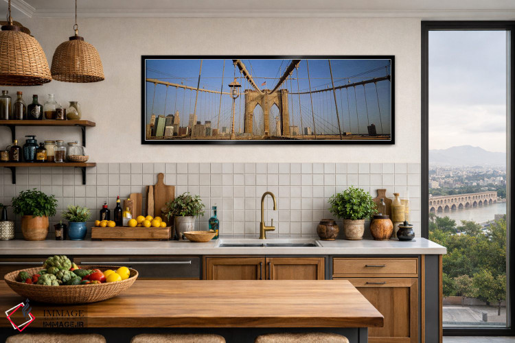تابلو دکوراتیو New York State, New York City, Brooklyn Bridge at dawn… اثر پانورامیک ایمجز - D4B
