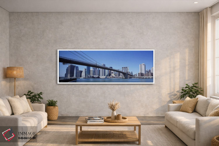 تابلو دکوراتیو New York State, New York City, Brooklyn Bridge, Skyscra… اثر پانورامیک ایمجز - D2W