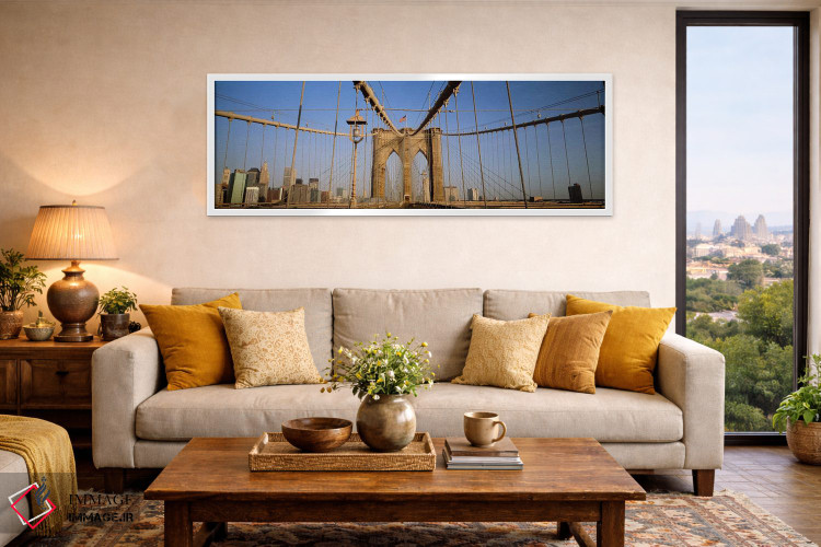 تابلو دکوراتیو New York State, New York City, Brooklyn Bridge at dawn… اثر پانورامیک ایمجز - D5W