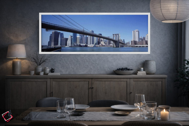 تابلو دکوراتیو New York State, New York City, Brooklyn Bridge, Skyscra… اثر پانورامیک ایمجز - D3W