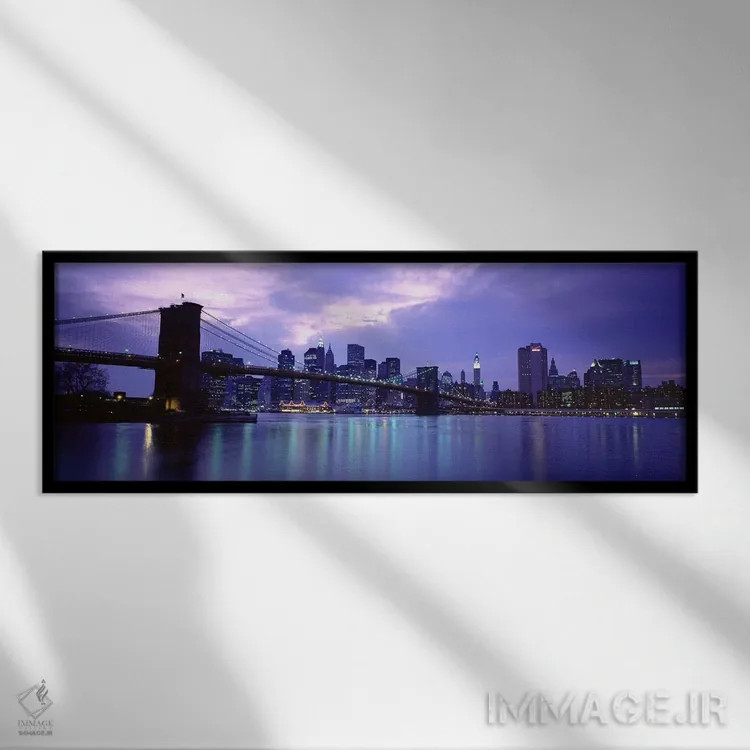 تابلو دکوراتیو Brooklyn Bridge, NYC, New York City, New York State, US… اثر پانورامیک ایمجز - نمای قابدار مشکی