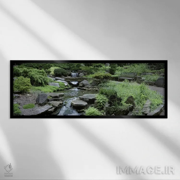 تابلو دکوراتیو Inniswood Metro Gardens, Columbus, Ohio, USA,رودخانه ای… اثر پانورامیک ایمجز - نمای قابدار مشکی