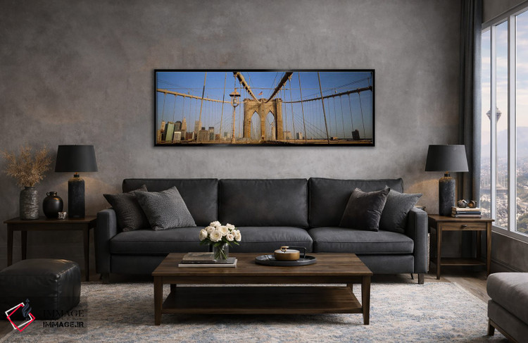 تابلو دکوراتیو New York State, New York City, Brooklyn Bridge at dawn… اثر پانورامیک ایمجز - D6B