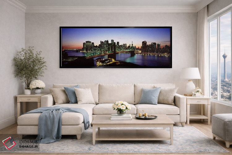تابلو دکوراتیو New York City, New York, USA,پل بروکلین، نیویورک، آمریک… اثر پانورامیک ایمجز - D6B