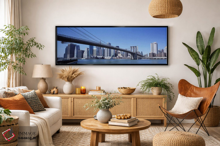 تابلو دکوراتیو New York State, New York City, Brooklyn Bridge, Skyscra… اثر پانورامیک ایمجز - D4B