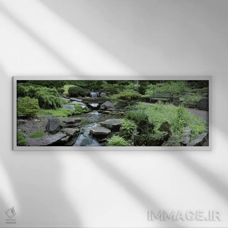 تابلو دکوراتیو Inniswood Metro Gardens, Columbus, Ohio, USA,رودخانه ای… اثر پانورامیک ایمجز - نمای قابدار سفید