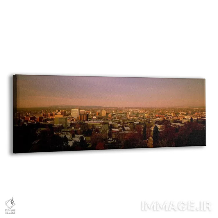 تابلو دکوراتیو Washington, Spokane, Cliff Park, High angle view of bui… اثر پانورامیک ایمجز - نمای پرسپکتیو محصول