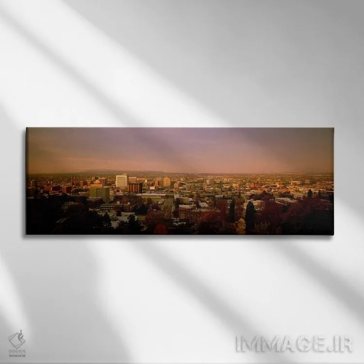 تابلو دکوراتیو Washington, Spokane, Cliff Park, High angle view of bui… اثر پانورامیک ایمجز - نمای روبهرو روی دیوار