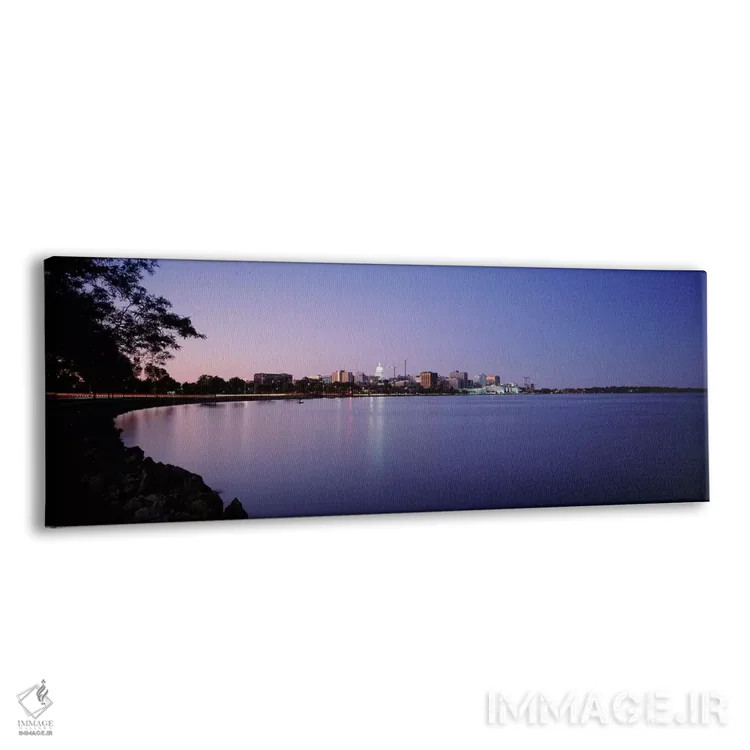 تابلو دکوراتیو Lake Monona, Madison, Wisconsin, USA,ساختمان ها در امتد… اثر پانورامیک ایمجز - نمای پرسپکتیو محصول