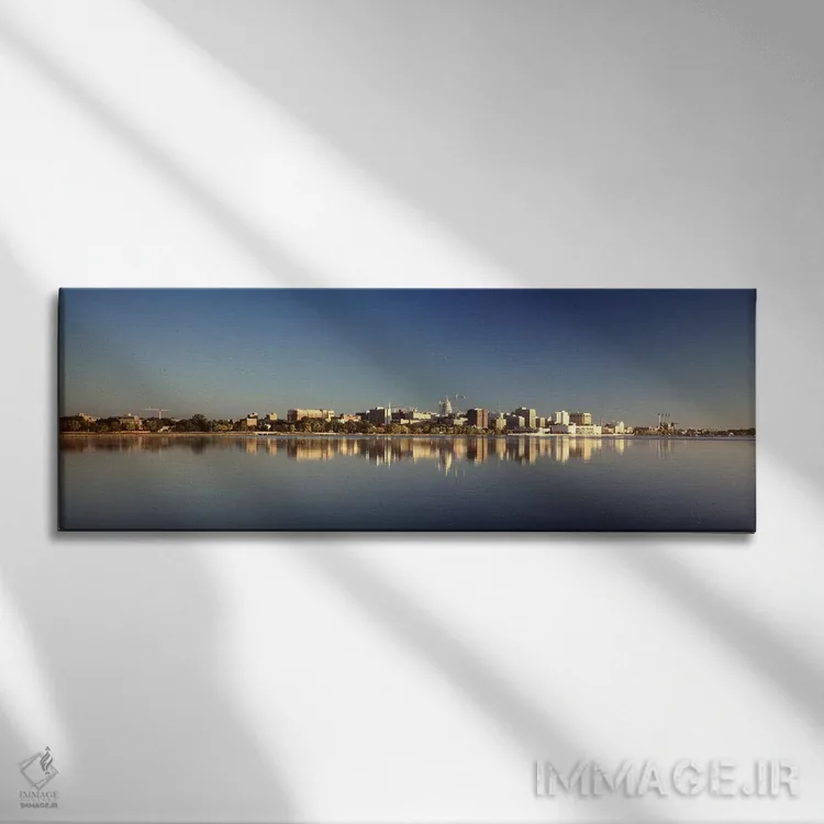 تابلو دکوراتیو Wisconsin, Madison, Lake Monona, City on a waterfront,و… اثر پانورامیک ایمجز - نمای روبهرو روی دیوار