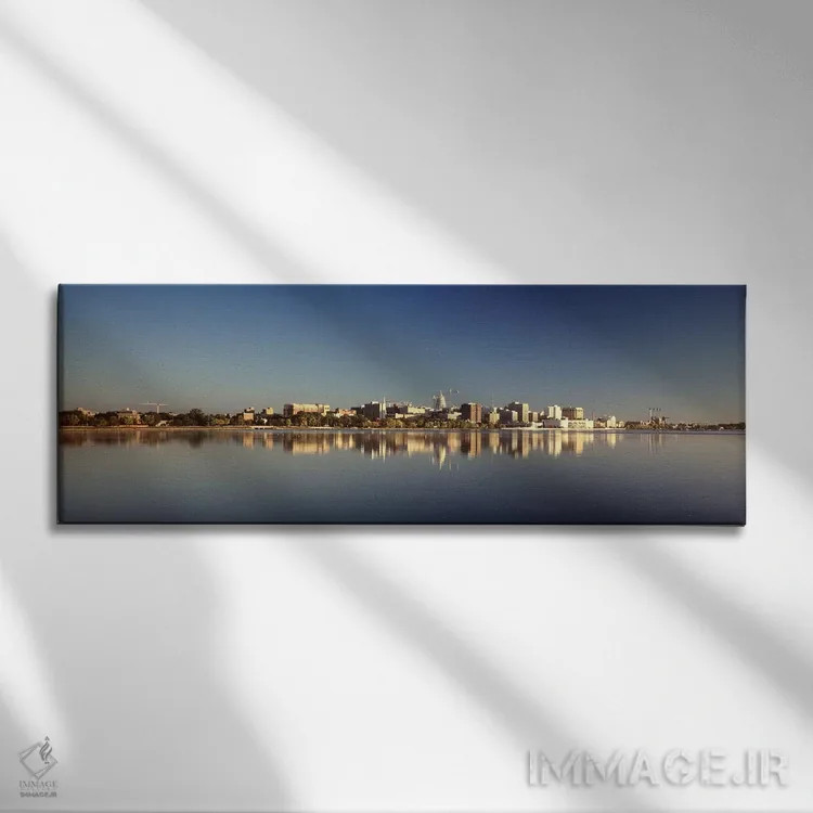 تابلو دکوراتیو Wisconsin, Madison, Lake Monona, City on a waterfront,و… اثر پانورامیک ایمجز - نمای روبهرو روی دیوار