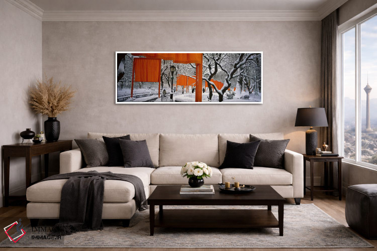 تابلو دکوراتیو New York City, Central Park, People walking in the The… اثر پانورامیک ایمجز - D3W