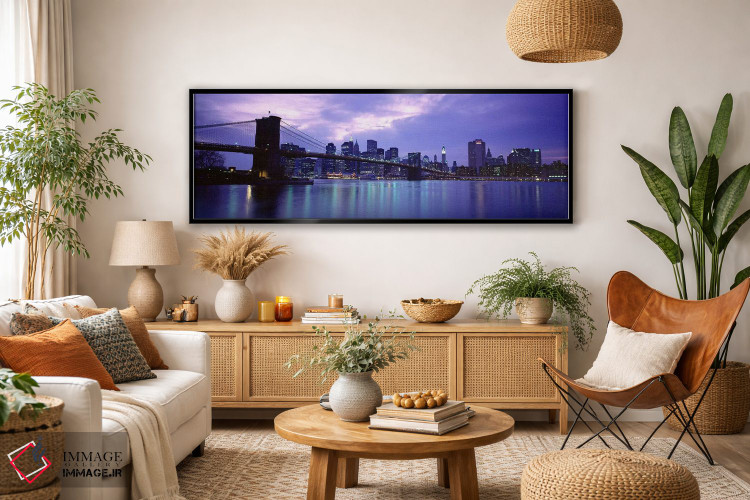تابلو دکوراتیو Brooklyn Bridge, NYC, New York City, New York State, US… اثر پانورامیک ایمجز - D5B