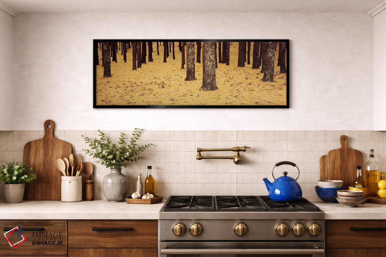 تابلو دکوراتیو Cape Cod, Massachusetts, USA,نمای پایین از درختان کاج و… اثر پانورامیک ایمجز - D2B