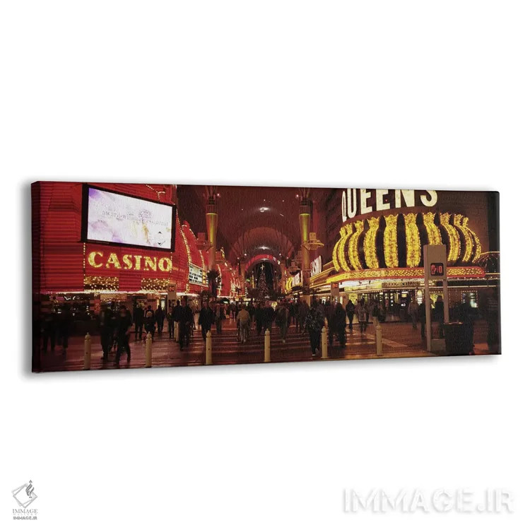 تابلو دکوراتیو Nevada, Las Vegas, The Fremont Street, Large group of p… اثر پانورامیک ایمجز - نمای پرسپکتیو محصول