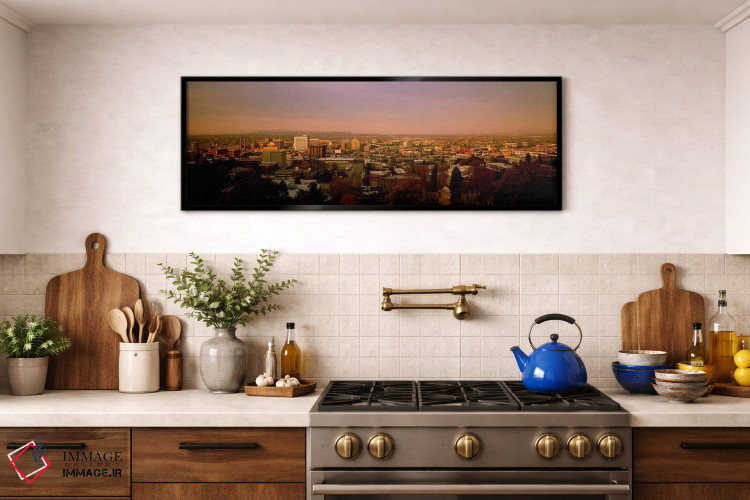 تابلو دکوراتیو Washington, Spokane, Cliff Park, High angle view of bui… اثر پانورامیک ایمجز - D2B