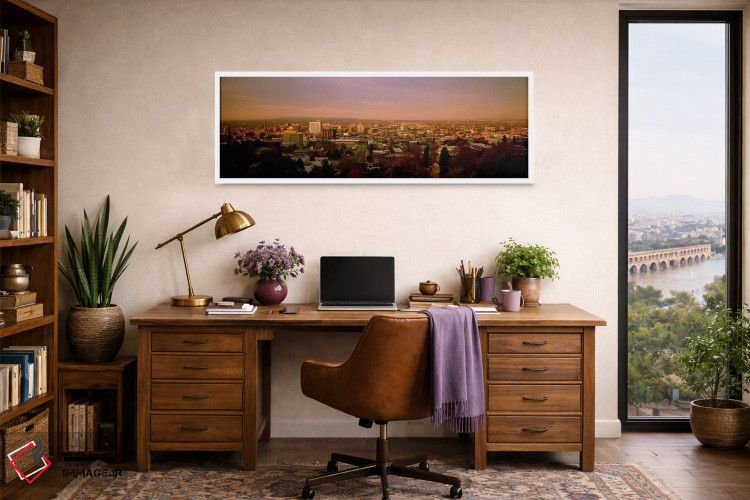 تابلو دکوراتیو Washington, Spokane, Cliff Park, High angle view of bui… اثر پانورامیک ایمجز - D1W