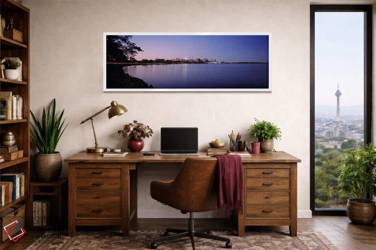تابلو دکوراتیو Lake Monona, Madison, Wisconsin, USA,ساختمان ها در امتد… اثر پانورامیک ایمجز - D1W