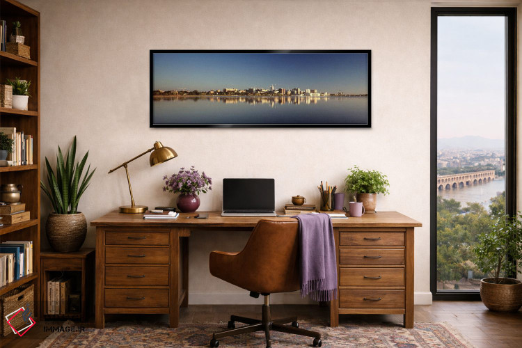 تابلو دکوراتیو Wisconsin, Madison, Lake Monona, City on a waterfront,و… اثر پانورامیک ایمجز - D3B