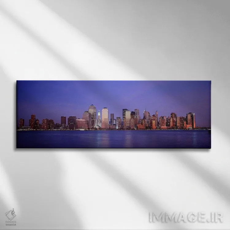 تابلو دکوراتیو Manhattan, New York City, New York, USA,آسمان خراش های… اثر پانورامیک ایمجز - نمای روبهرو روی دیوار