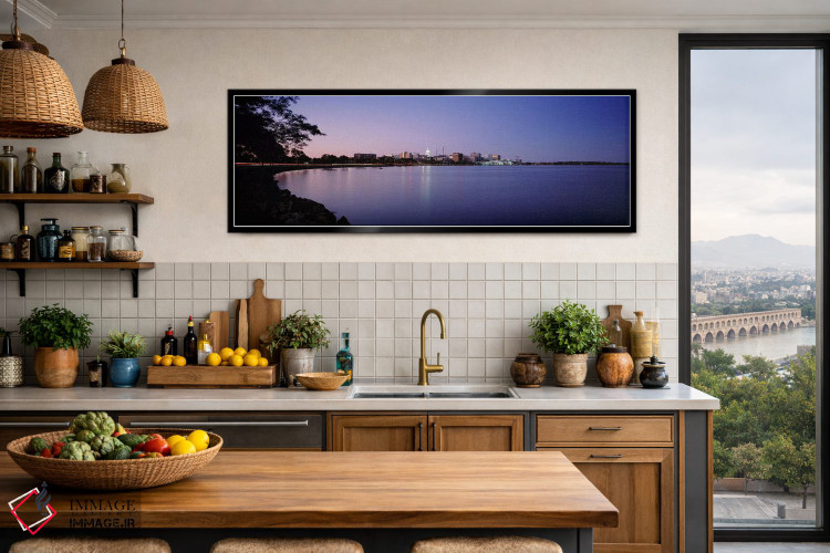 تابلو دکوراتیو Lake Monona, Madison, Wisconsin, USA,ساختمان ها در امتد… اثر پانورامیک ایمجز - D4B