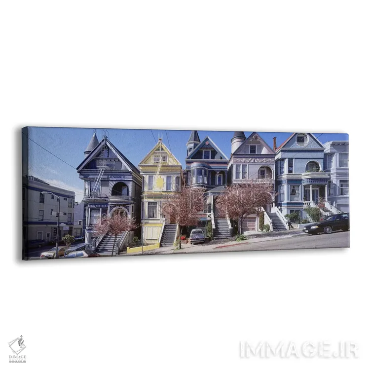 تابلو دکوراتیو San Francisco, California, USA,خودروهای پارک شده جلوی خ… اثر پانورامیک ایمجز - نمای پرسپکتیو محصول
