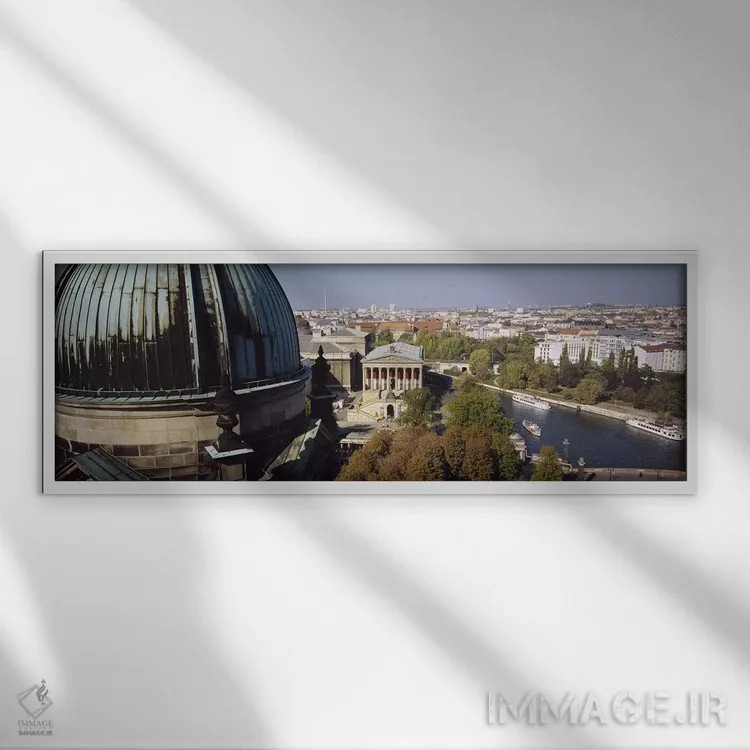 تابلو دکوراتیو Berlin, Germany,نمای بالا از گالری ملی قدیمی ، برلین، آ… اثر پانورامیک ایمجز - نمای قابدار سفید