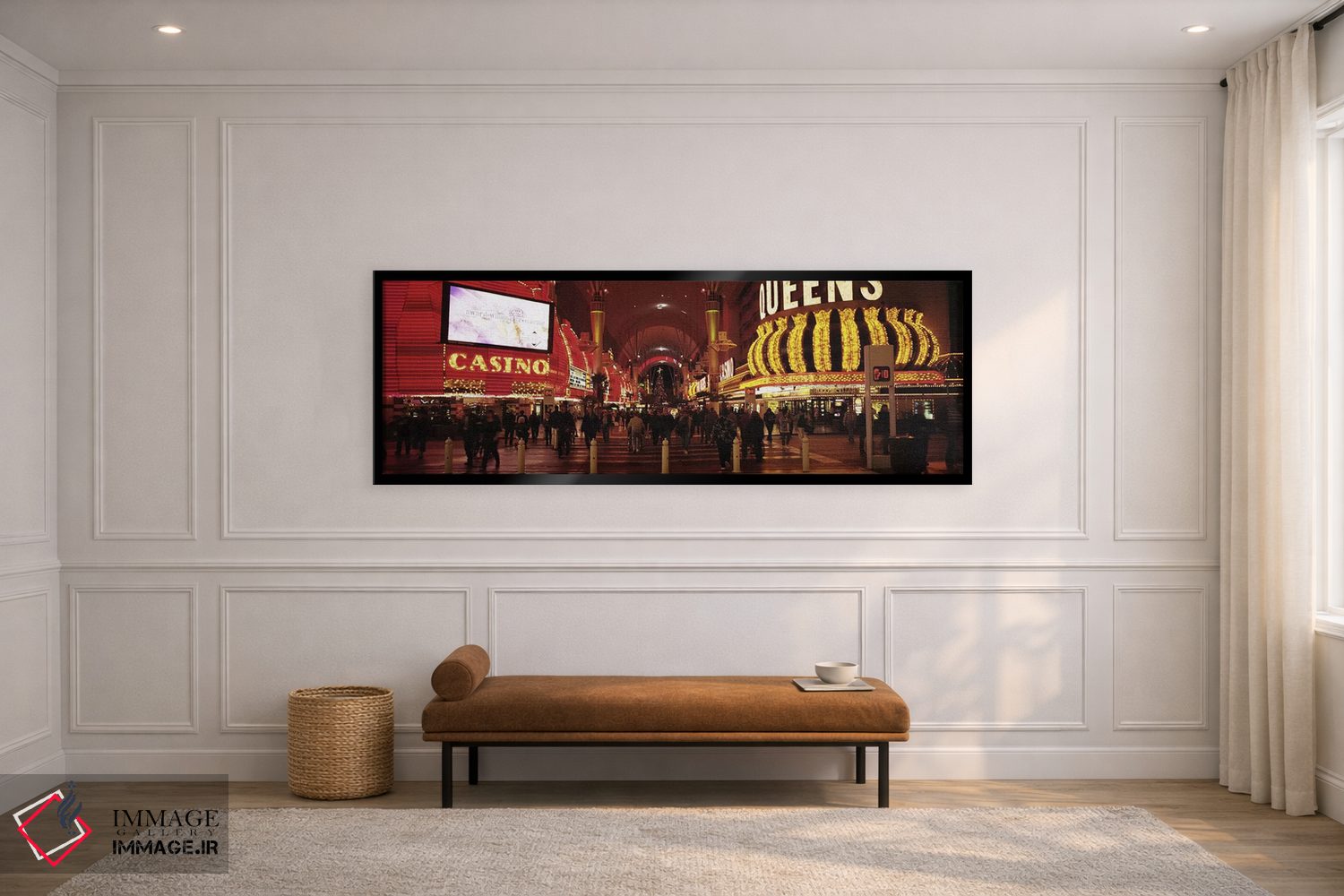 تابلو دکوراتیو Nevada, Las Vegas, The Fremont Street, Large group of p… اثر پانورامیک ایمجز - D3B