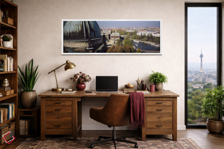 تابلو دکوراتیو Berlin, Germany,نمای بالا از گالری ملی قدیمی ، برلین، آ… اثر پانورامیک ایمجز - D2W