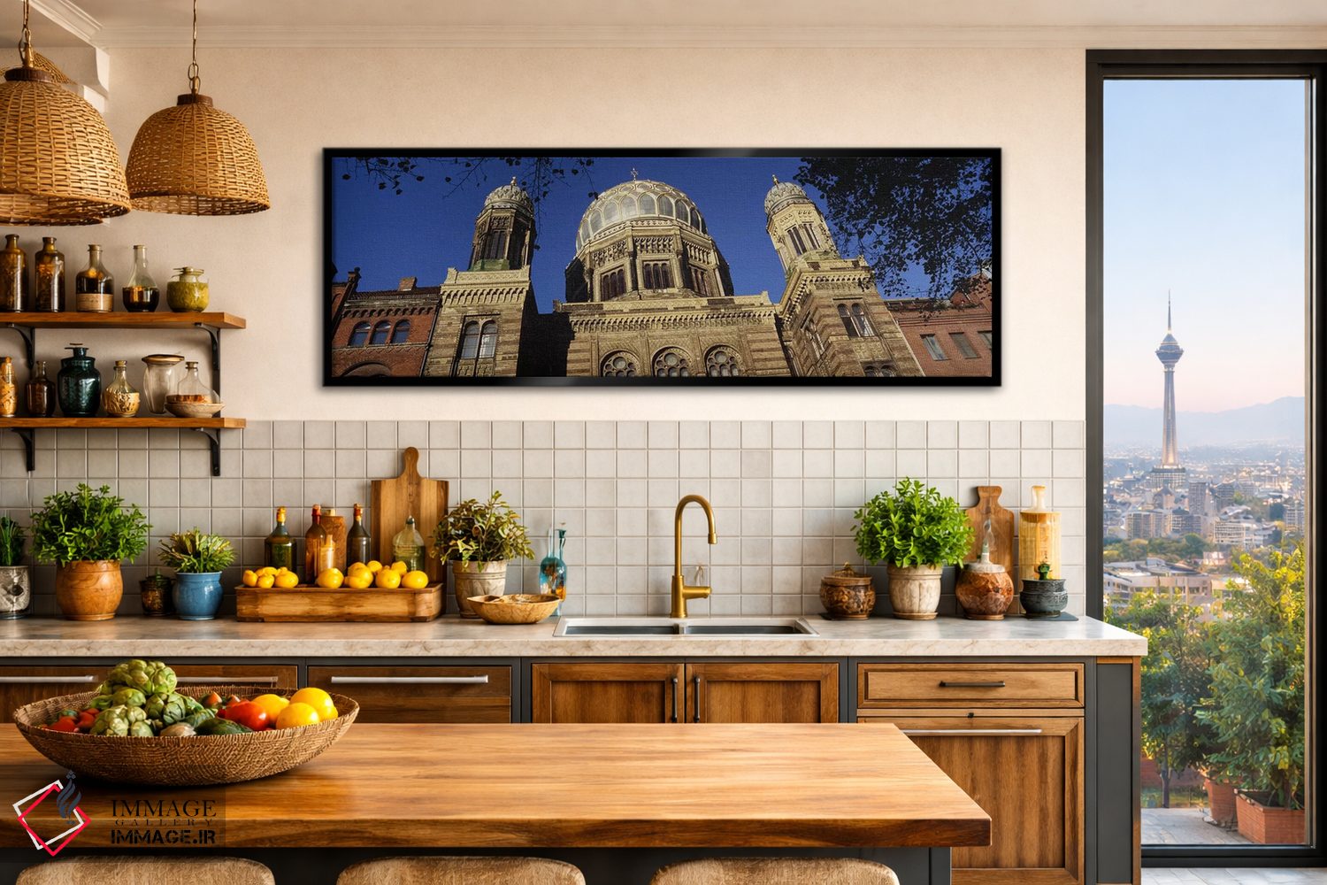 تابلو دکوراتیو Berlin, Germany,نمای پایین از کنیسه یهودیان، برلین، آلم… اثر پانورامیک ایمجز - D2B