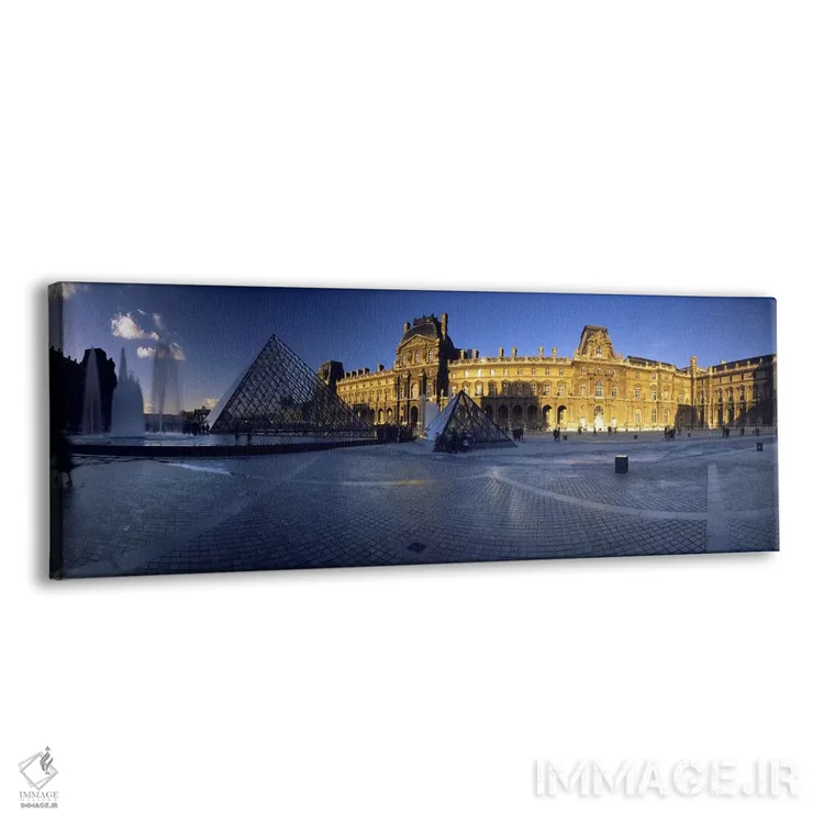 تابلو دکوراتیو Musee du Louvre, Paris, France,تابش خورشید بر بال شرقی… اثر پانورامیک ایمجز - نمای پرسپکتیو محصول