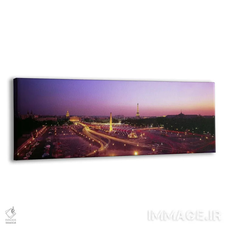 تابلو دکوراتیو نمای بالا از پاریس در غروب اثر پانورامیک ایمجز - نمای پرسپکتیو محصول