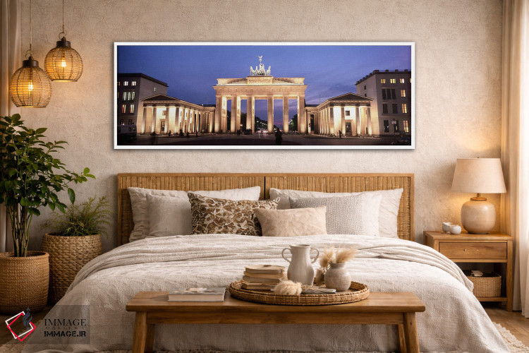 تابلو دکوراتیو Berlin, Germany,دروازه براندنبورگ نورپردازی شده در شب… اثر پانورامیک ایمجز - D4W