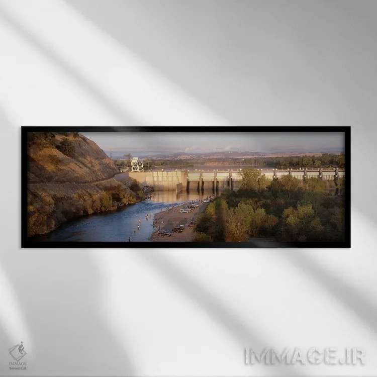 تابلو دکوراتیو Nimbus Dam, American River, Sacramento County, Californ… اثر پانورامیک ایمجز - نمای قابدار مشکی