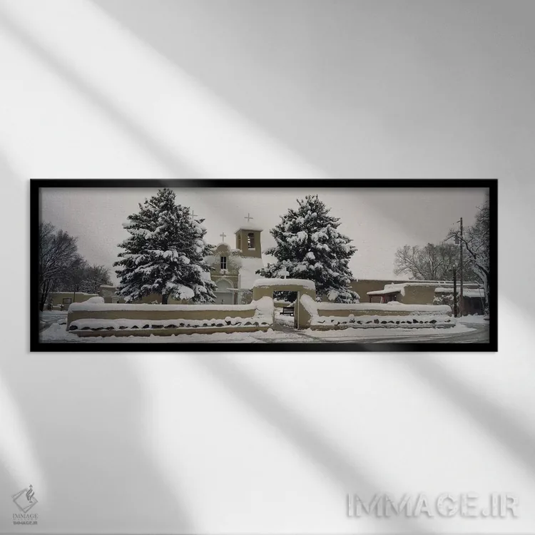تابلو دکوراتیو San Francisco de Asis Church, Ranchos de Taos, Taos, Ne… اثر پانورامیک ایمجز - نمای قابدار مشکی