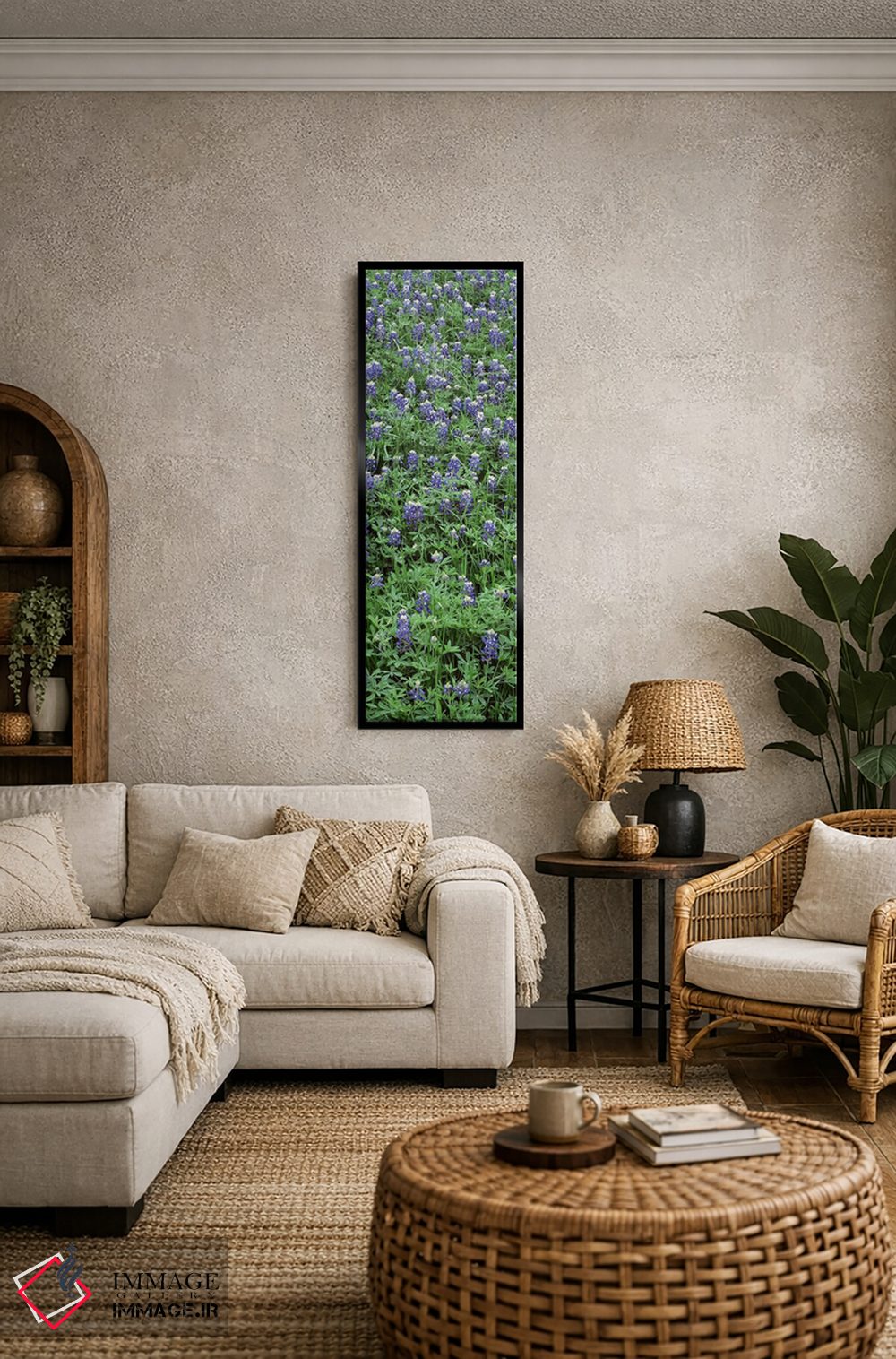 تابلو دکوراتیو Bluebonnets, Austin, Texas, USA,نمای بالا از گیاهان، گل… اثر پانورامیک ایمجز - D4B