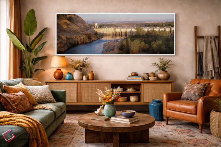 تابلو دکوراتیو Nimbus Dam, American River, Sacramento County, Californ… اثر پانورامیک ایمجز - D3W