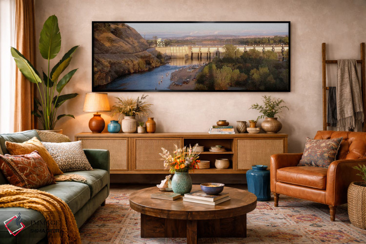 تابلو دکوراتیو Nimbus Dam, American River, Sacramento County, Californ… اثر پانورامیک ایمجز - D4B