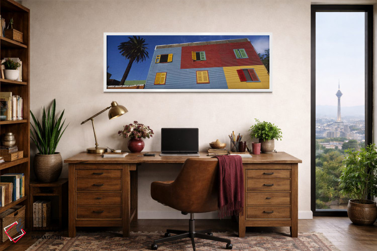 تابلو دکوراتیو La Boca Barrio, Buenos Aires, Argentina,نما و کرکره های… اثر پانورامیک ایمجز - D1W