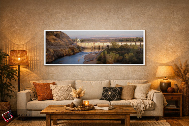 تابلو دکوراتیو Nimbus Dam, American River, Sacramento County, Californ… اثر پانورامیک ایمجز - D5W