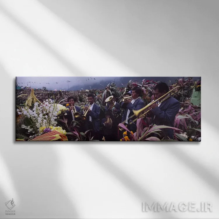 تابلو دکوراتیو Zunil, Guatemala,نوازندگان در حال جشن روز تمام مقدسین ب… اثر پانورامیک ایمجز - نمای روبهرو روی دیوار