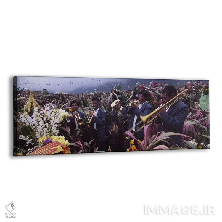 تابلو دکوراتیو Zunil, Guatemala,نوازندگان در حال جشن روز تمام مقدسین ب… اثر پانورامیک ایمجز - نمای پرسپکتیو محصول