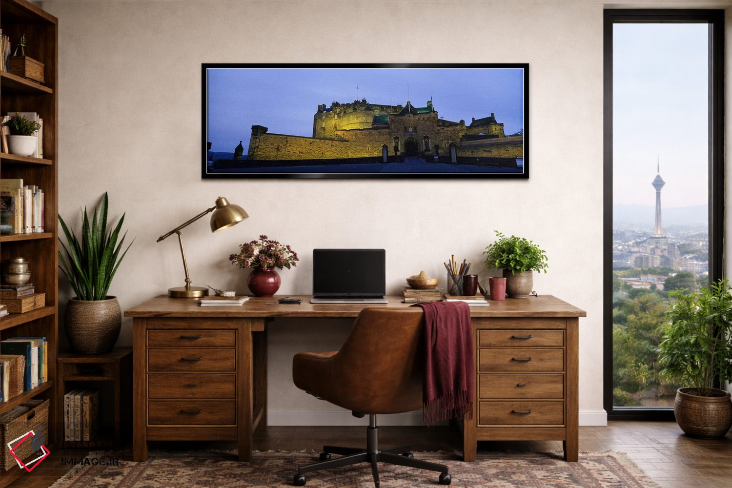 تابلو دکوراتیو Edinburgh, Scotland, United Kingdom,قلعه اباوربورگ نوران… اثر پانورامیک ایمجز - D3B