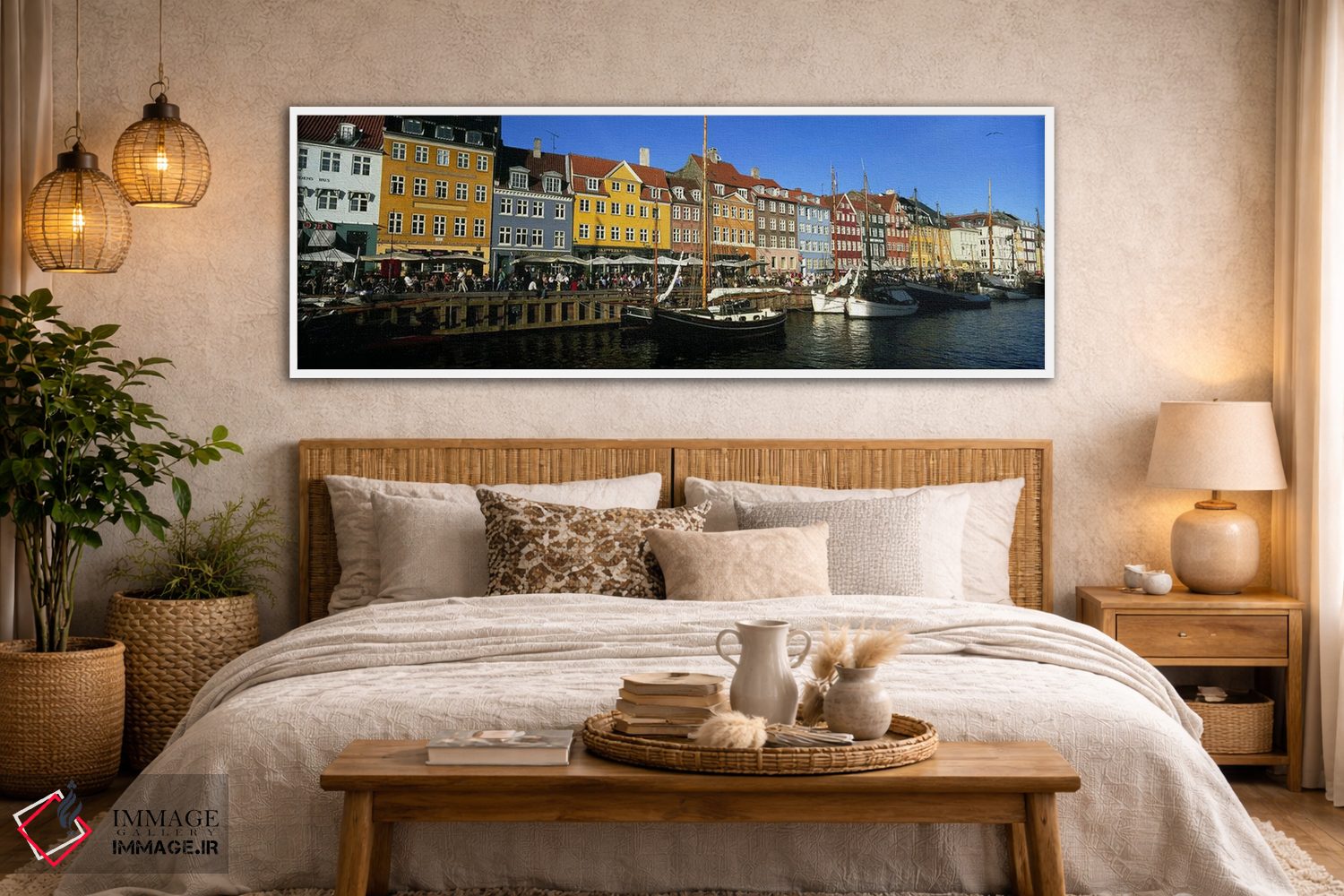 تابلو دکوراتیو Nyhavn, Copenhagen, Denmark,ملک در کنار آب، نیهاون، کپن… اثر پانورامیک ایمجز - D5W