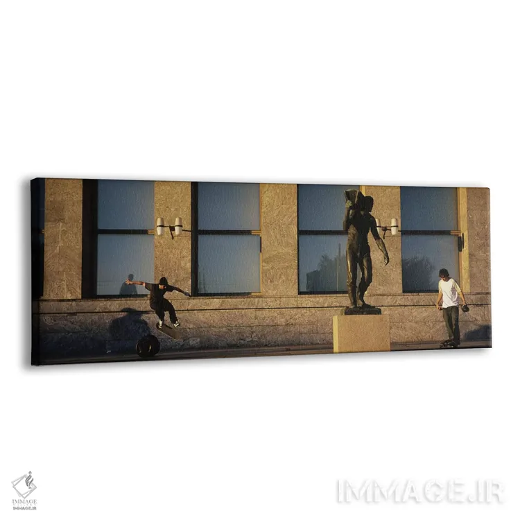 تابلو دکوراتیو Oslo, Ostlandet, Norway,اسکیت بازان مقابل شهرداری ، اسل… اثر پانورامیک ایمجز - نمای پرسپکتیو محصول