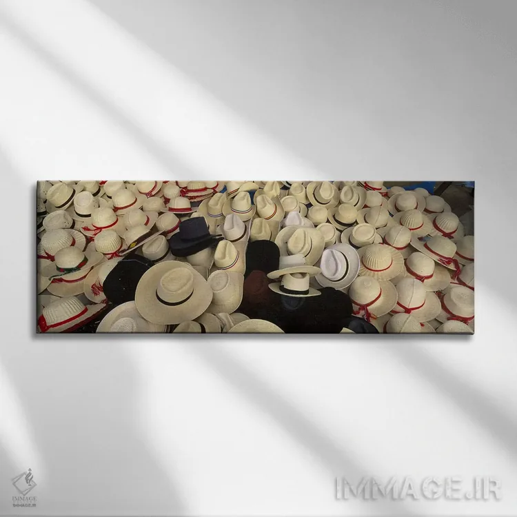 تابلو دکوراتیو San Francisco El Alto, Guatemala,نمای بالا از کلاه ها د… اثر پانورامیک ایمجز - نمای روبهرو روی دیوار