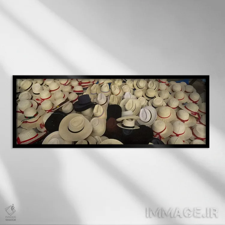 تابلو دکوراتیو San Francisco El Alto, Guatemala,نمای بالا از کلاه ها د… اثر پانورامیک ایمجز - نمای قابدار مشکی