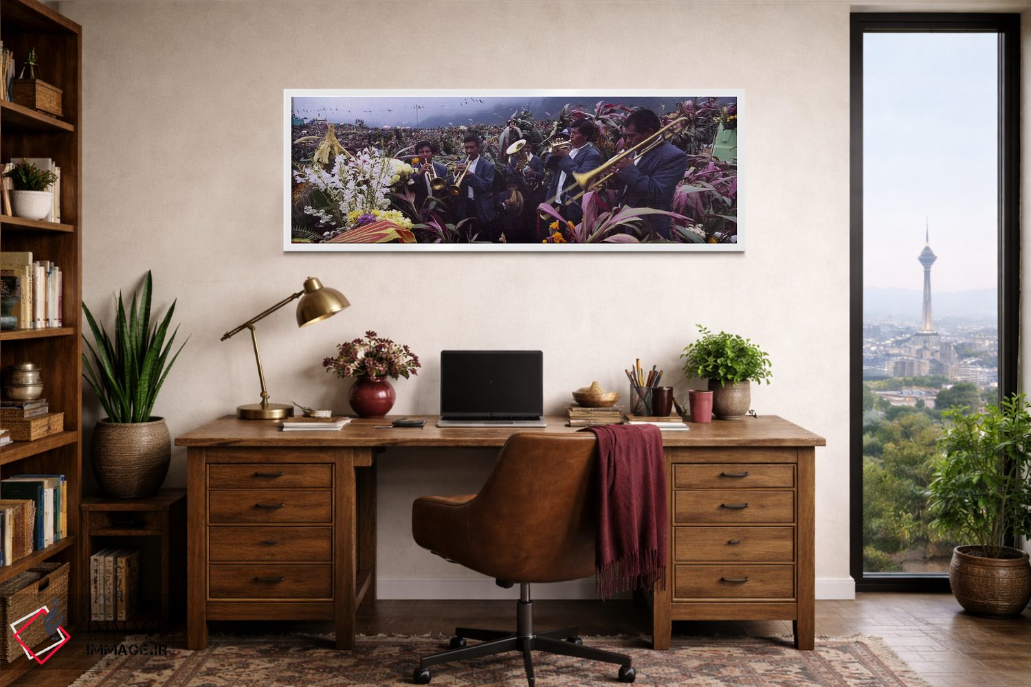 تابلو دکوراتیو Zunil, Guatemala,نوازندگان در حال جشن روز تمام مقدسین ب… اثر پانورامیک ایمجز - D1W