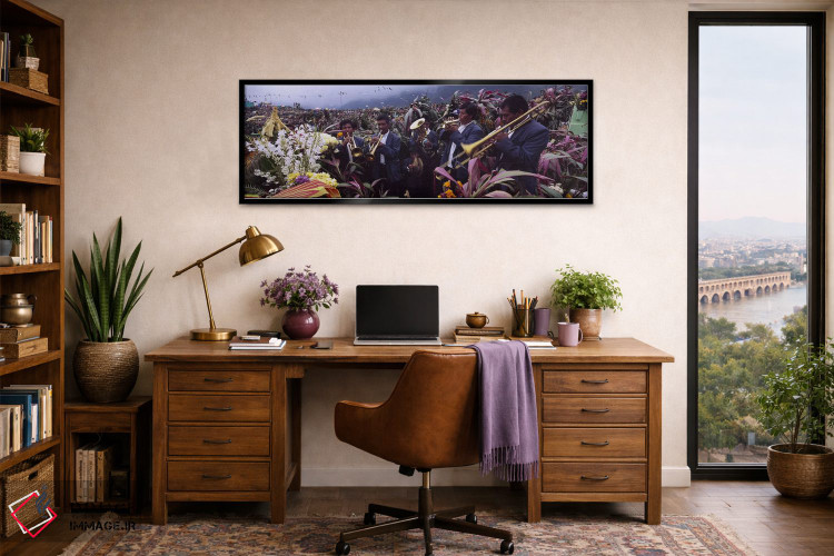 تابلو دکوراتیو Zunil, Guatemala,نوازندگان در حال جشن روز تمام مقدسین ب… اثر پانورامیک ایمجز - D3B