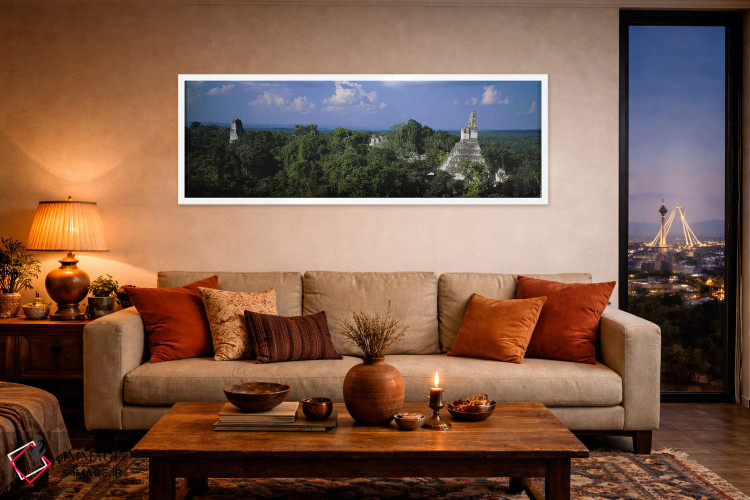 تابلو دکوراتیو Tikal, El Peten, Guatemala,نمای بالا از معبد شماره یک… اثر پانورامیک ایمجز - D4W